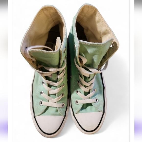 Converse Chuck Taylor All star High Tops Mint Green UNISEX Women Sz 8 Men Sz 6 - Picture 3 of 9